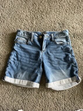 Justice Blue Rolled-Cuff Denim Shorts